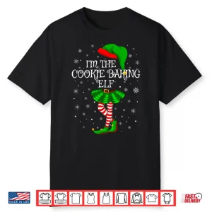 Family Matching Women Girls The Cookie Baking Elf Christmas Shirt