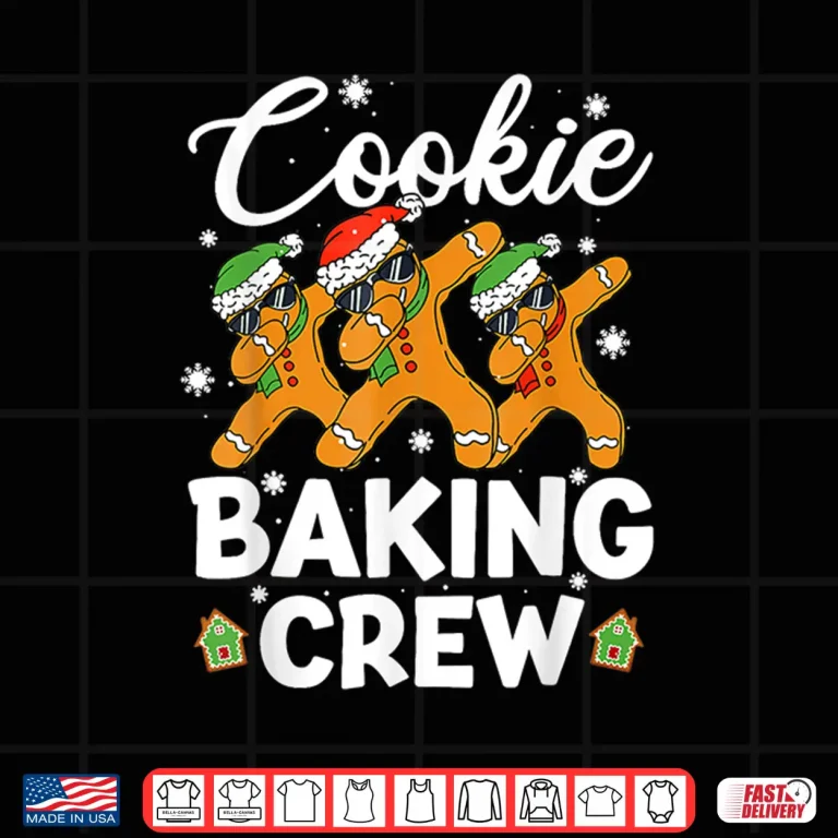 Design Dancing Gingerbread Man Cookie Baking Crew Christmas Funny Shirt