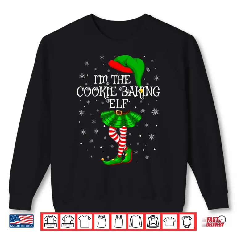 Sweatshirt Family Matching Women Girls The Cookie Baking Elf Christmas Shirt