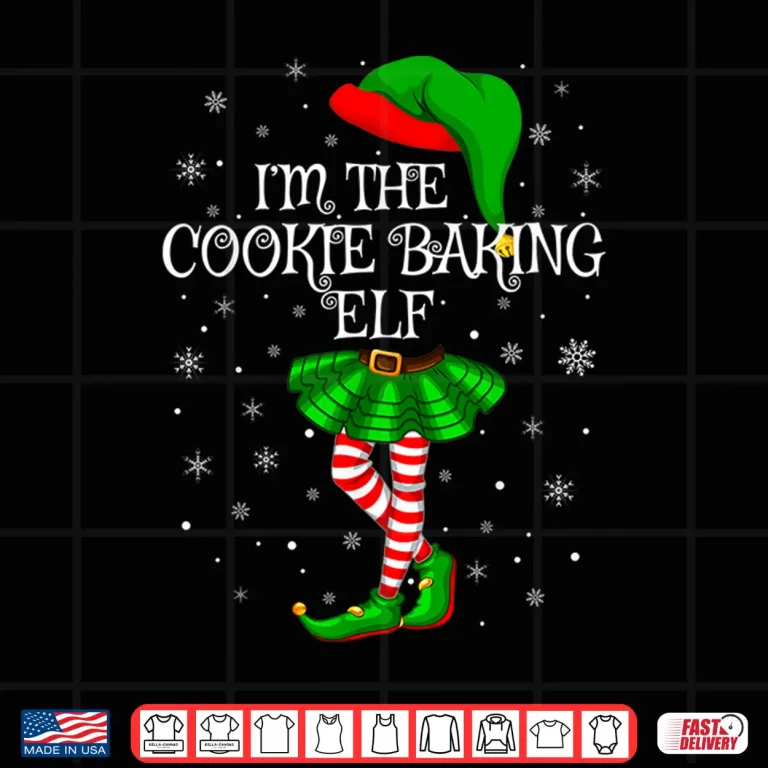 Design Family Matching Women Girls The Cookie Baking Elf Christmas Shirt