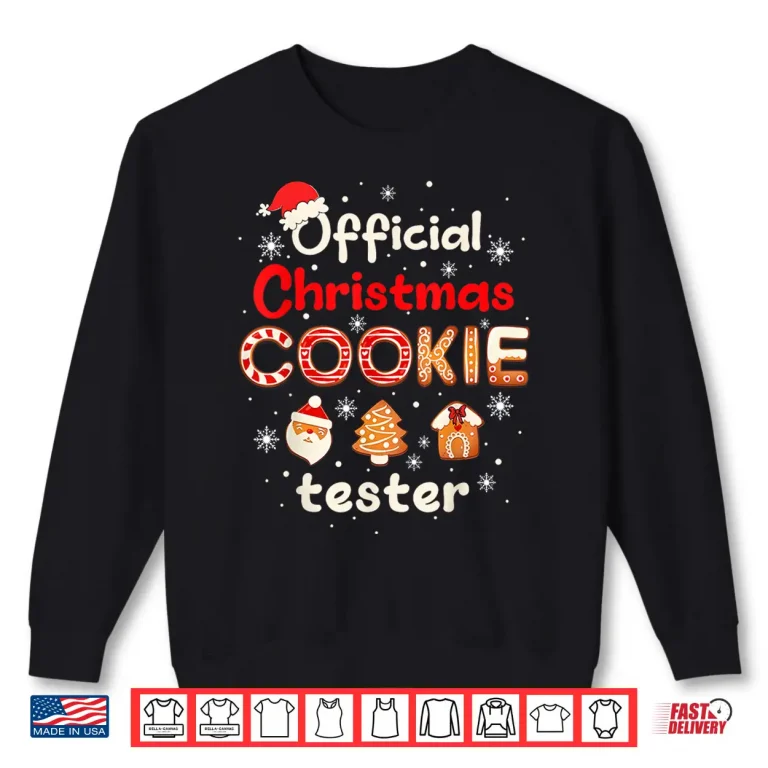 Sweatshirt Official Christmas Cookie Tester Taster Baking Crew Toddler Shirt