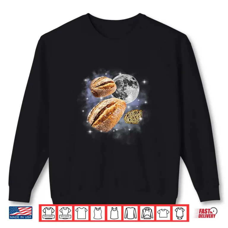 Sweatshirt Vintage Three Sourdough Moon Baking Baker Bakery Lover Shirt