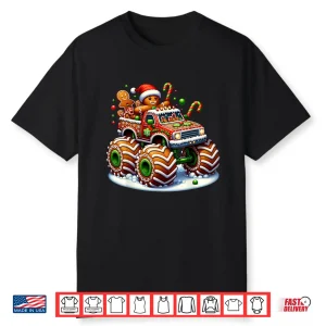 Funny Christmas Baking Cookies Truck Gingerbread Men Women Shirt