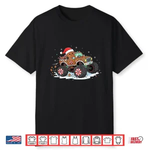 Monstertruck Gingerbread Kids Funny Christmas Baking Cookies Shirt