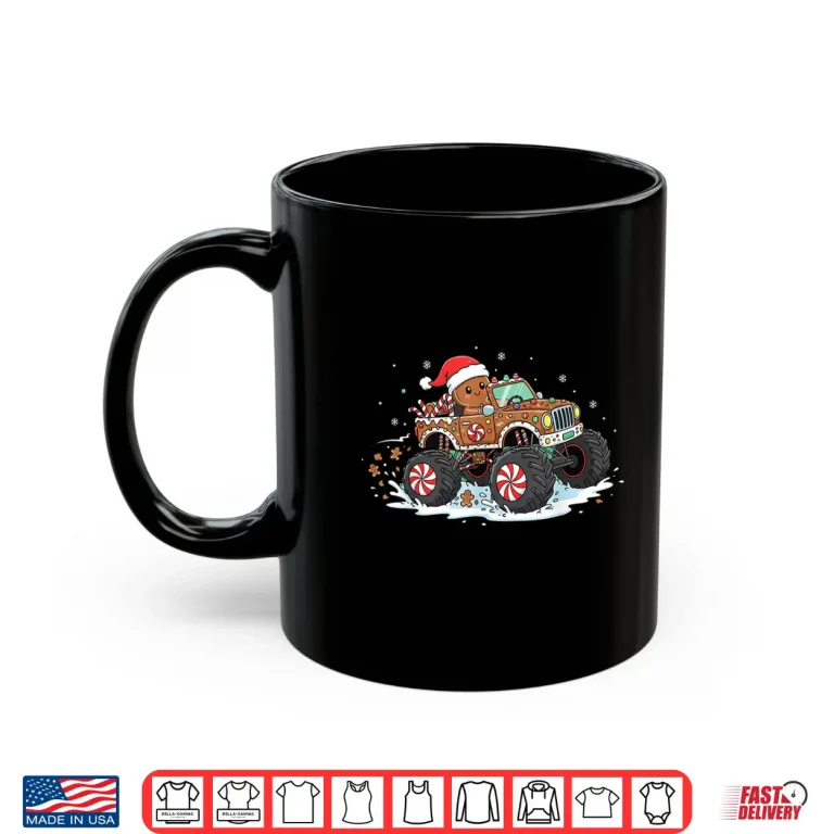 Mug MonsterTruck Gingerbread Kids Funny Christmas Baking Cookies Shirt
