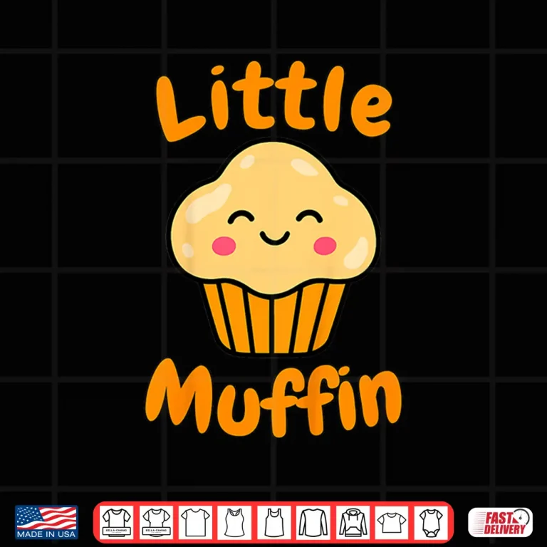 Design Little Muffin Lover Kids Baking Stud Muffin Toddler Boy Girl Shirt
