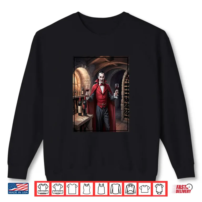 Sweatshirt Dracula Wine Tasting Transylvanian Castle Cellar Shirt
