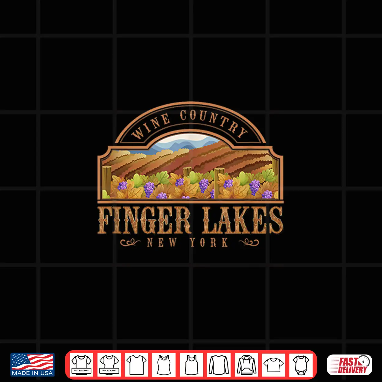 Finger Lakes New York Wine Country Tasting Souvenir Shirt Finger Lakes New York Wine Country Tasting Souvenir Shirt