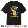 Sonoma County Wine Country Map California Vineyard Shirt