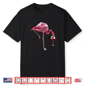 Flamingo Wine Tasting Humor Drinking Professional Shirt