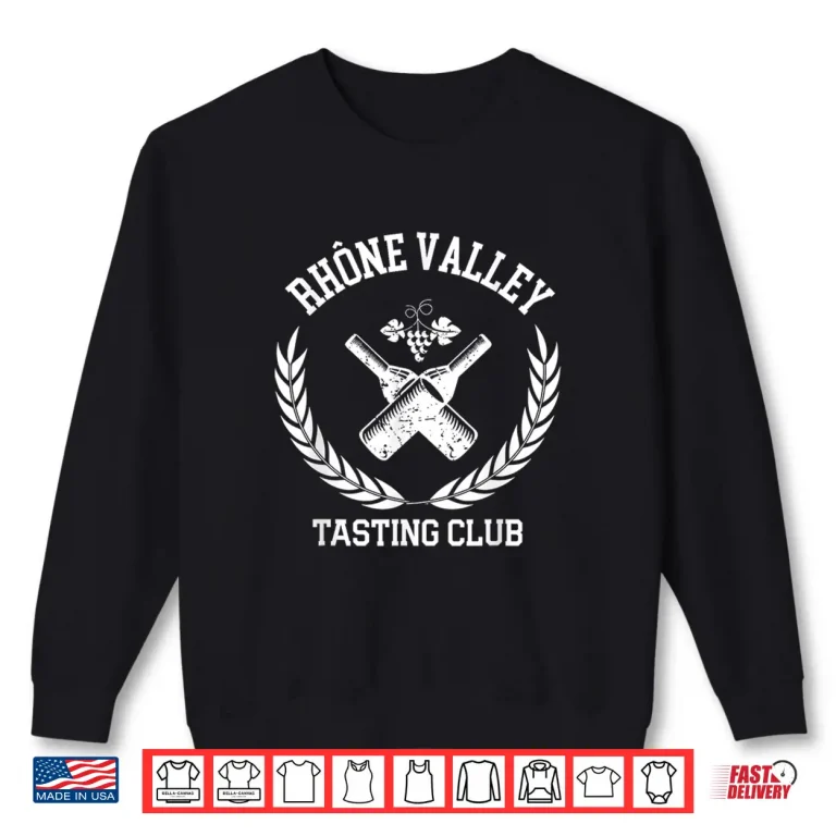 Sweatshirt Preppy Varsity Aesthetic Rhone Valley Tasting Club Shirt