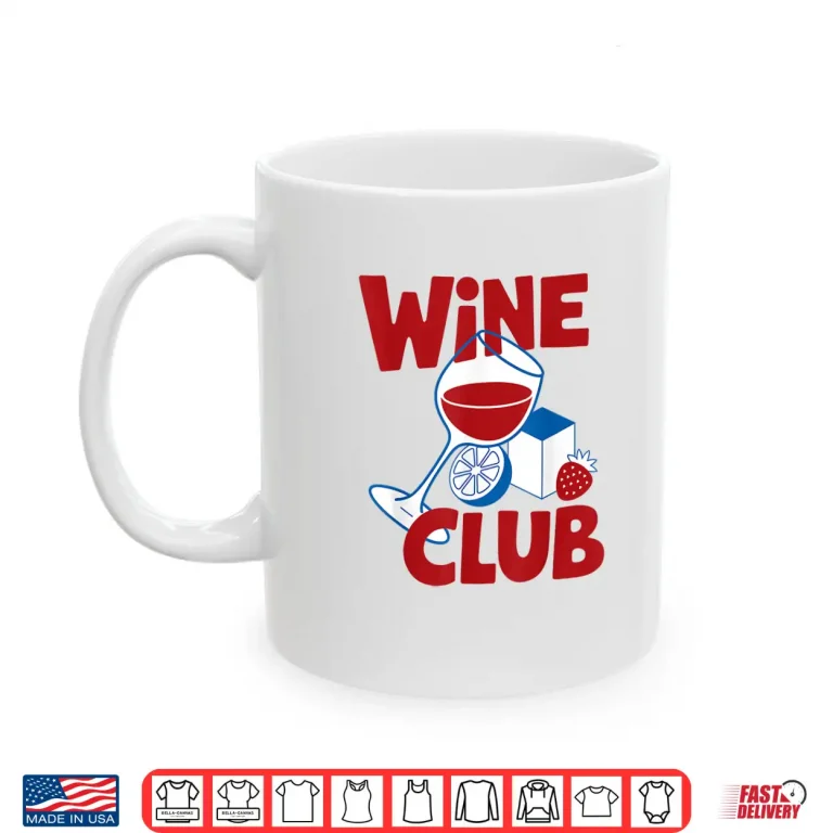 Mug Red and White Wine Tasting Graphic Design Shirt