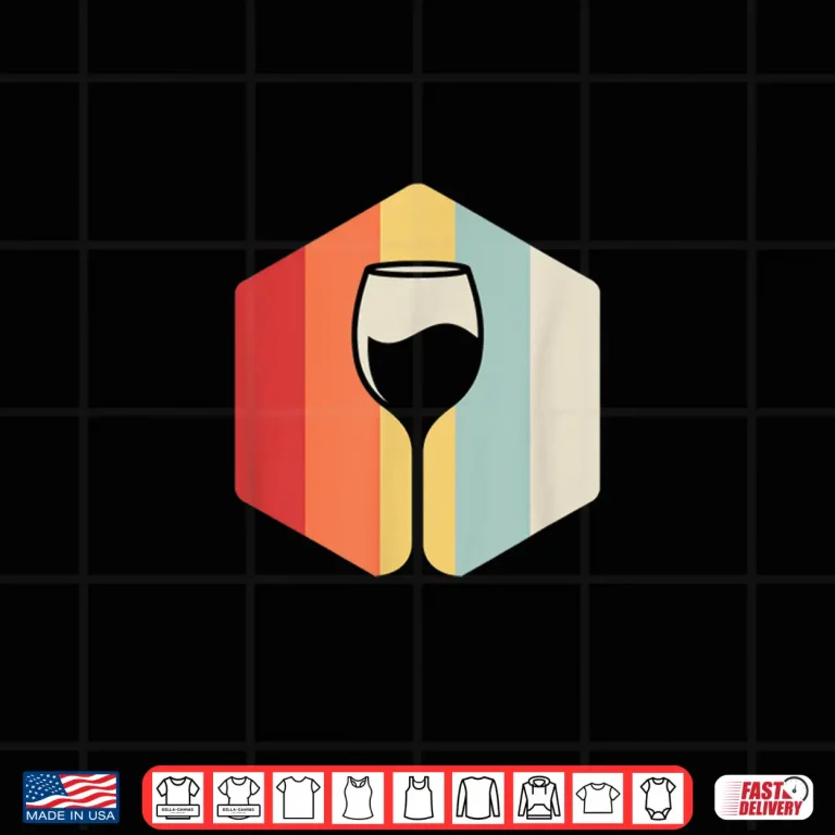Design Retro Wine Glass Gift For Sommeliers Professional Shirt