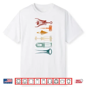 Sommelier Wine Drinking Tasting Retro Corkscrew Opener Shirt