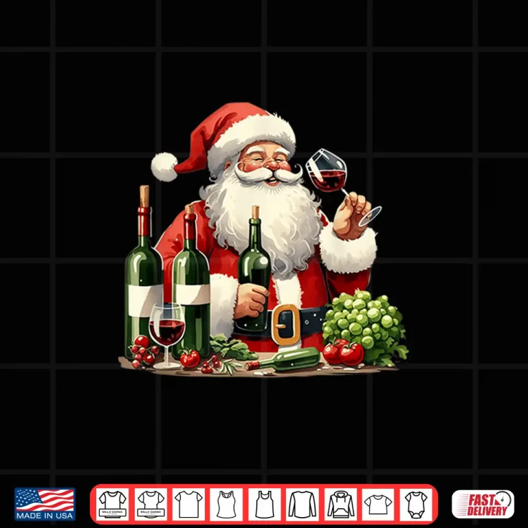 Design Wine Tasting Santa Funny Hobbies Christmas Pajama Shirt
