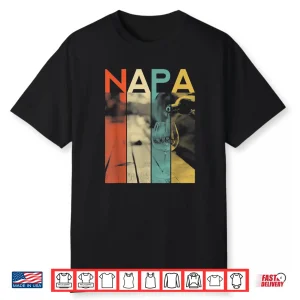 Napa California Bear Wine Country Tasting Valley Lover Retro Shirt