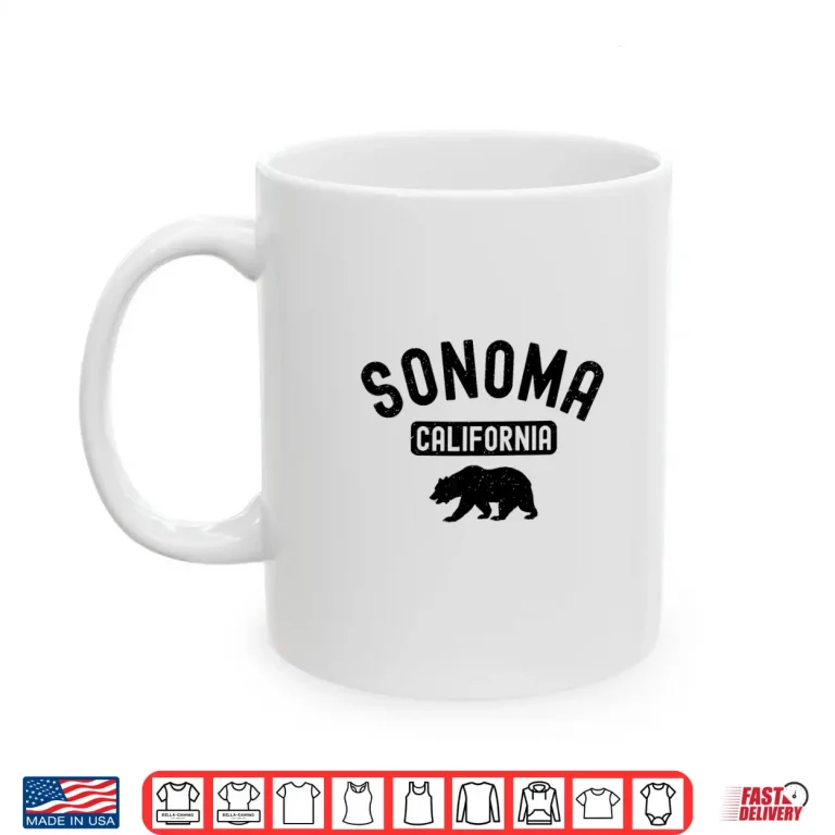 Mug Sonoma California Bear Wine Country Tasting Valley Love Napa Shirt