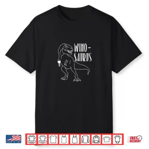 Wino Saurus Tshirt Dinosaur Shirt Womens Funny Tee