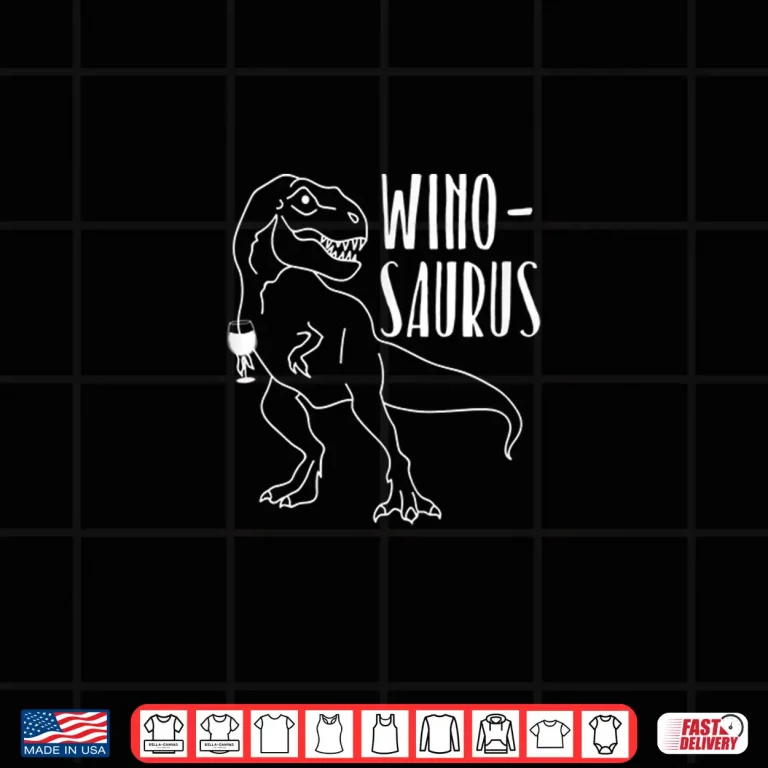 Design Wino Saurus TShirt Dinosaur Shirt Womens Funny Tee