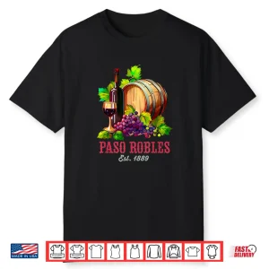 Paso Robles Vineyard California Winery Vintage Wine Tasting Shirt
