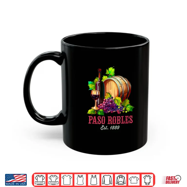 Mug Paso Robles Vineyard California Winery Vintage Wine Tasting Shirt