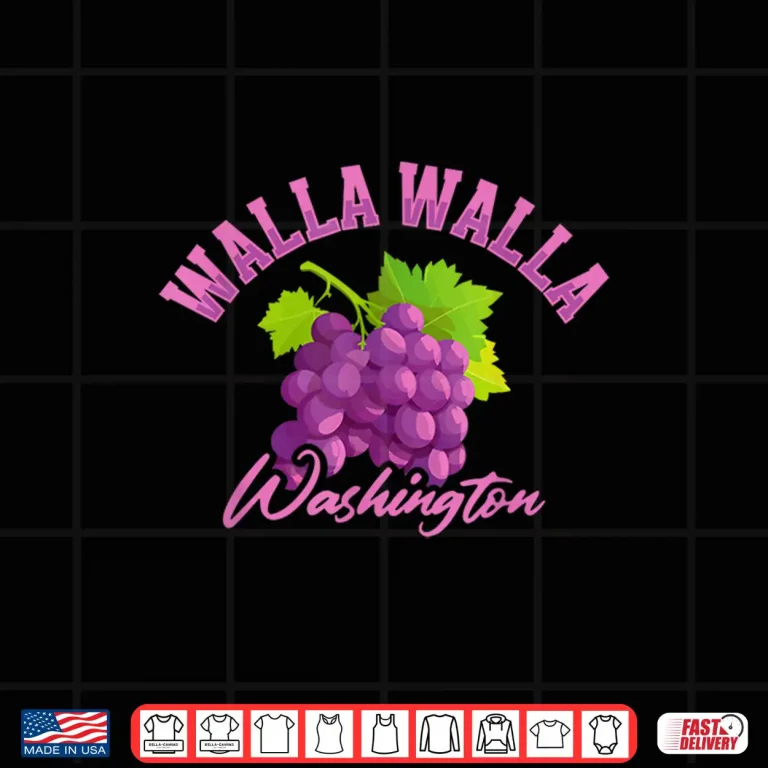 Design Walla Walla Washington Bunch Of Grapes Wine Tasting Shirt