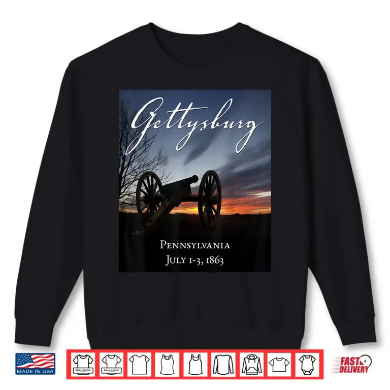 Sweatshirt Battle Of Gettysburg Civil War Professional Graphic Shirt