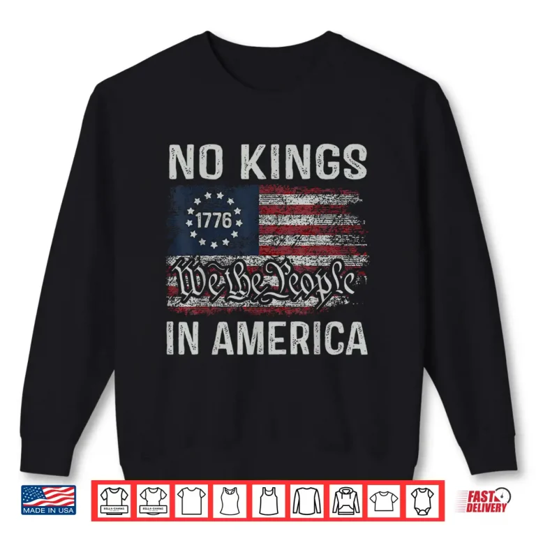Sweatshirt No Kings In America Professional Minimalist Modern Shirt