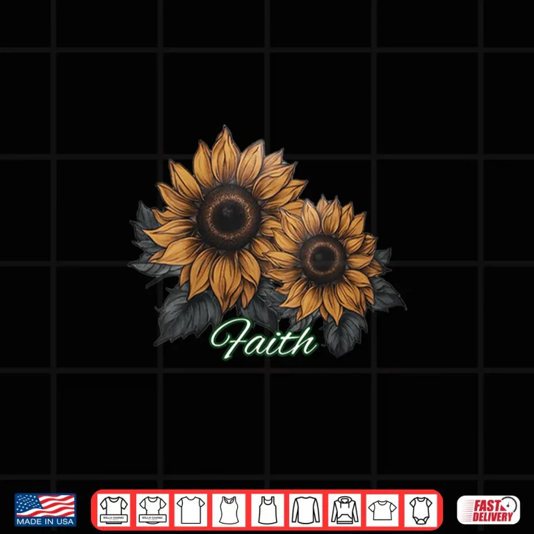 Design Sunflower Faith Professional Minimalist Modern Graphic Shirt