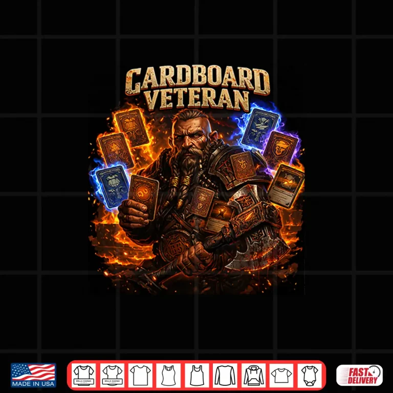 Design Cardboard Veteran Fantasy Gamer TCG Professional Shirt