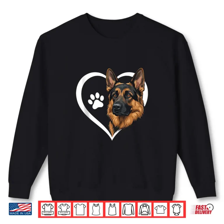 Sweatshirt German Shepherd Heart Shirt