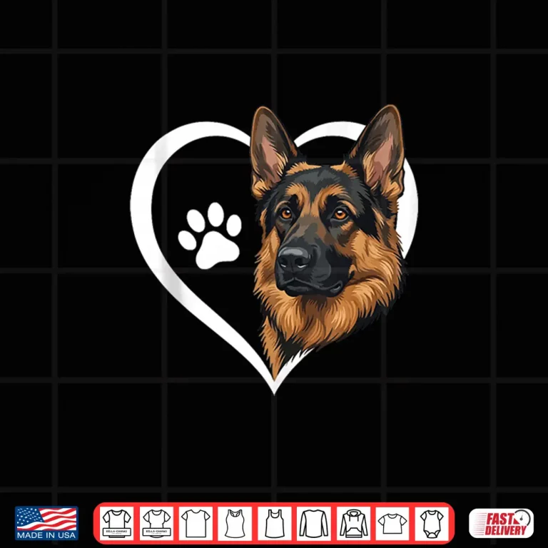 Design German Shepherd Heart Shirt