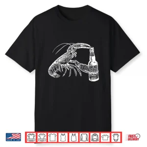 Beer Drinking Lobster Craft Beer Beach Vacation Gift Shirt