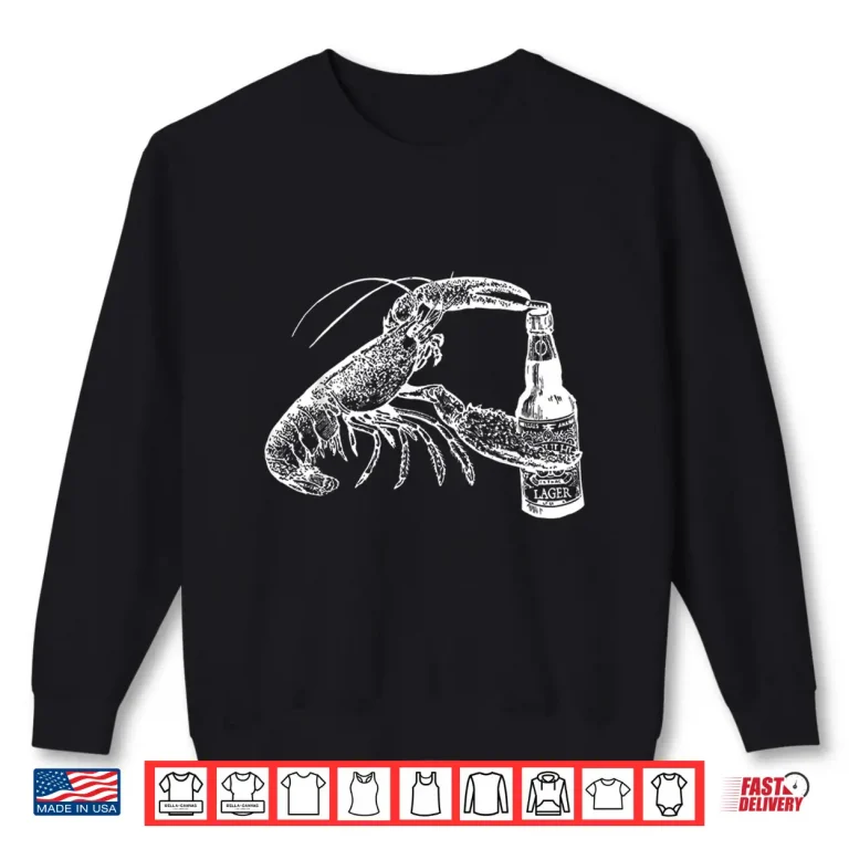 Sweatshirt Beer Drinking Lobster Craft Beer Beach Vacation Gift Shirt