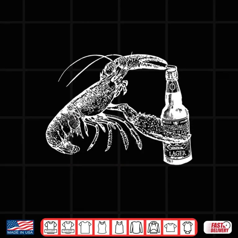 Design Beer Drinking Lobster Craft Beer Beach Vacation Gift Shirt