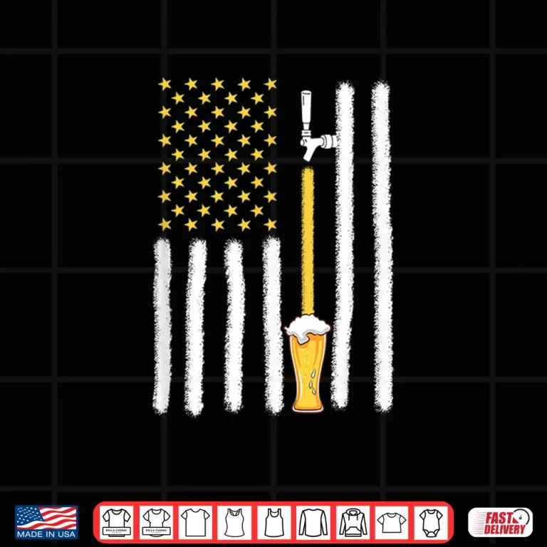 Design Craft Beer American Flag USA 4th July Brewery Shirt