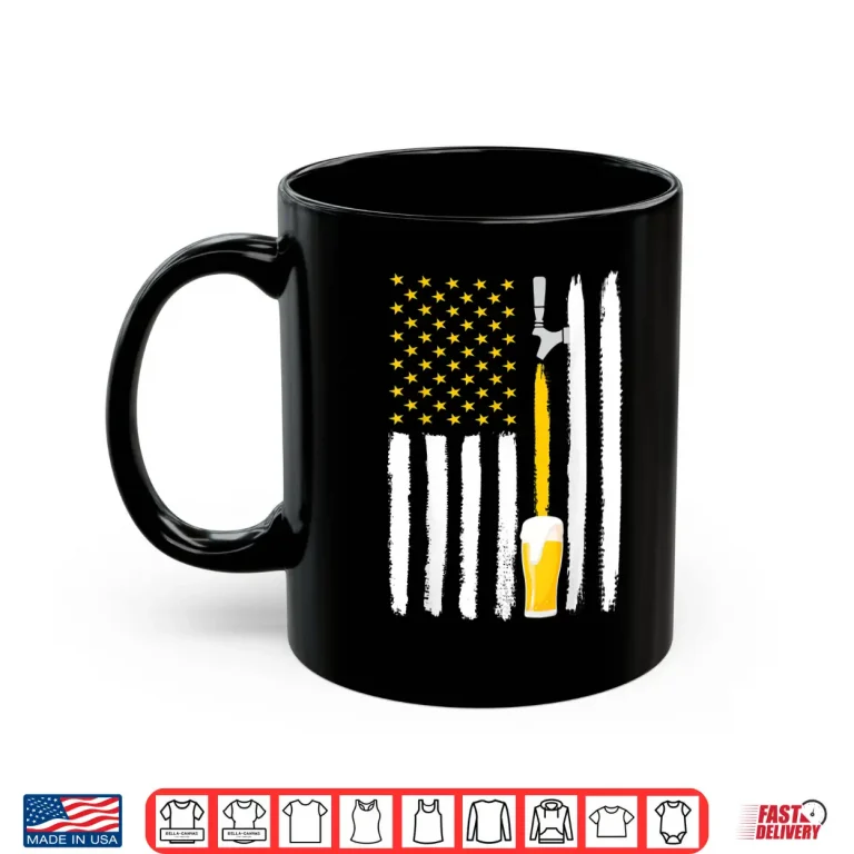 Mug Craft Beer American Flag USA Shirt 4th July Brewery
