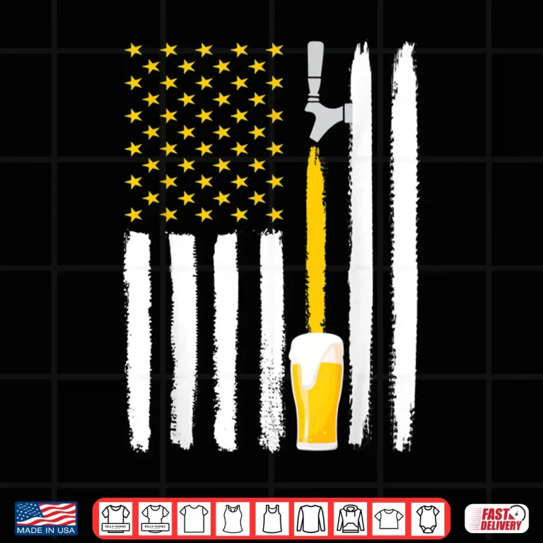 Design Craft Beer American Flag USA Shirt 4th July Brewery