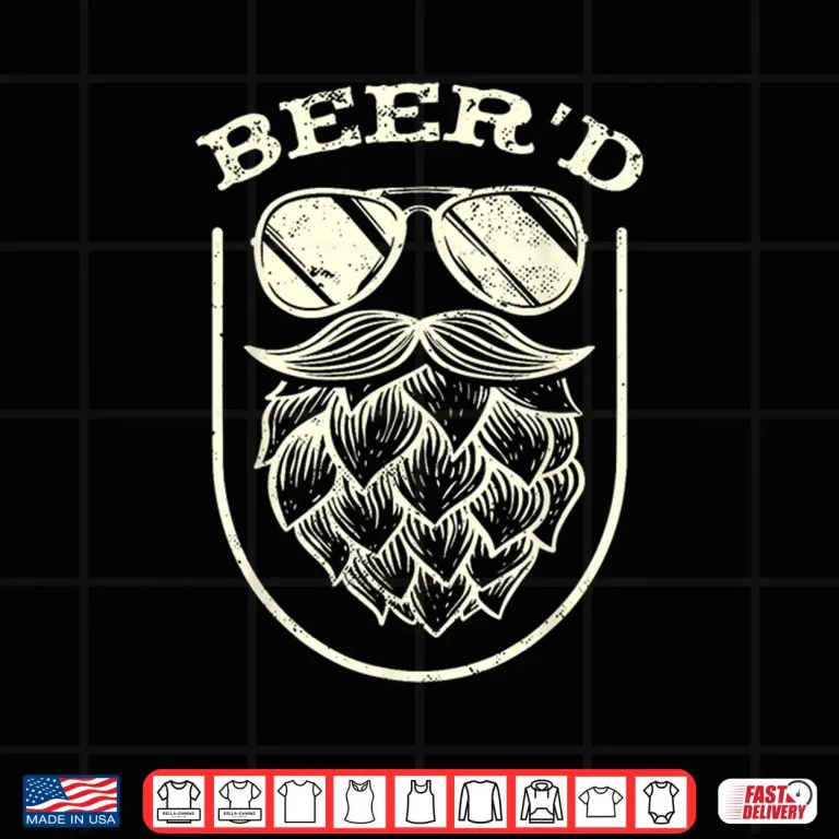 Design Funny Beerd Beard Beer Hops Craft Beer Drinker Shirt