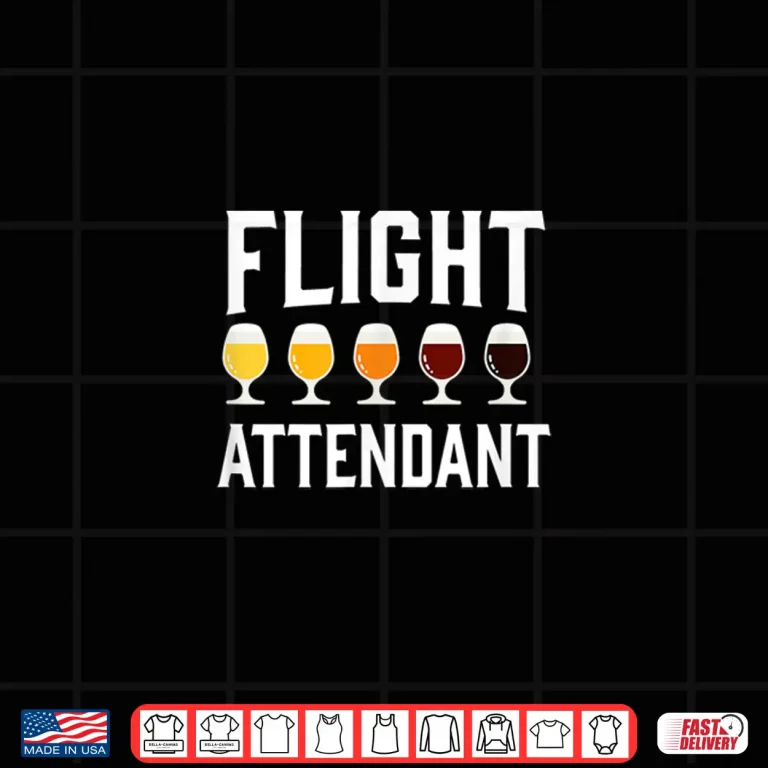 Design Funny Craft Beer Drinker Flight Attendant Shirt