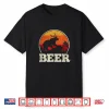 Bear Deer Antlers Funny Craft Beer Retro Graphic Tee Gift Shirt