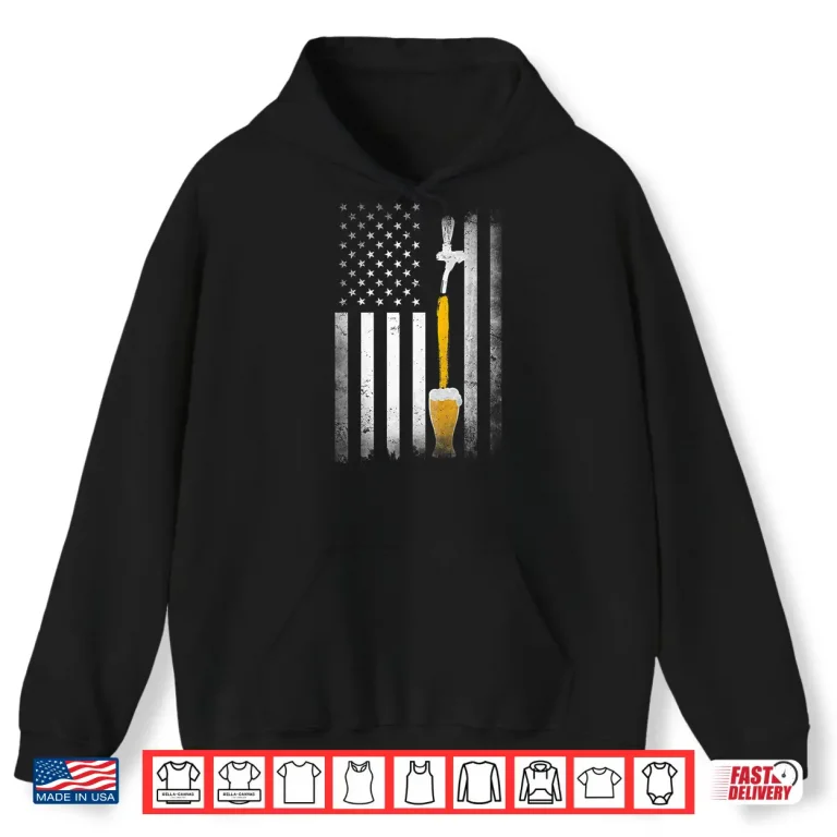 Hoodie Craft Beer Brewing USA US American Flag Craft Brewery Brewer Shirt 1