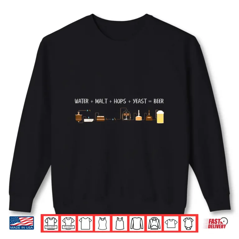 Sweatshirt Craft Beer Making Cycle Diagram For Homebrew Funny Shirt