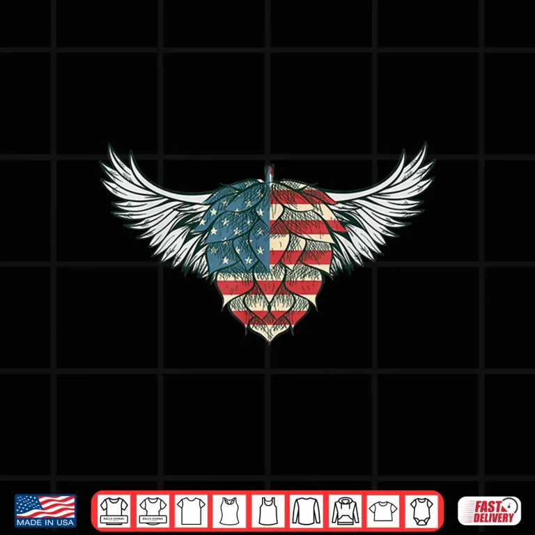 Design Craft Beer Hops American Flag USA for Beer Drinkers Shirt