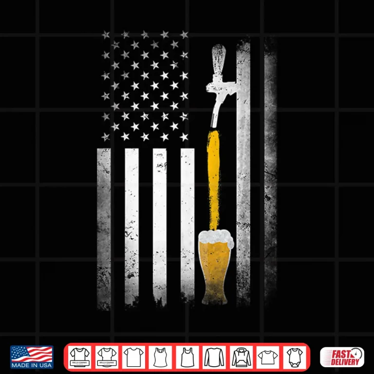 Design Craft Beer Brewing USA US American Flag Craft Brewery Brewer Shirt