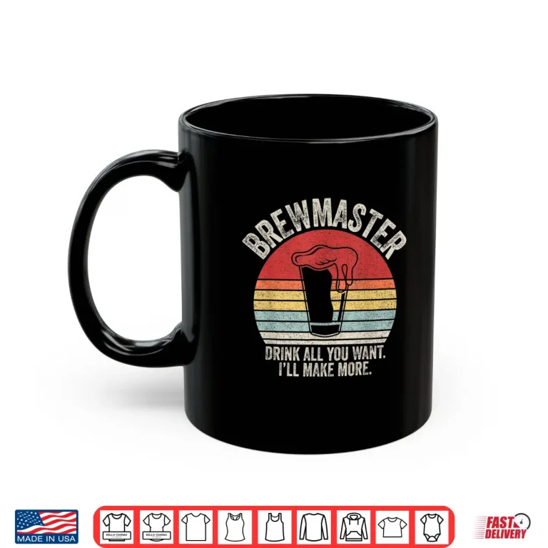 Mug Vintage Retro Brewmaster Craft Beer Home Brewing Brewer Gift Shirt