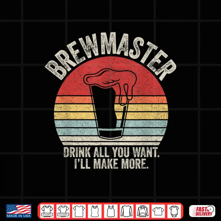 Design Vintage Retro Brewmaster Craft Beer Home Brewing Brewer Gift Shirt