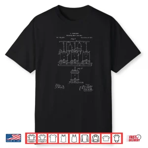 Classic Vintage Patent Print 1873 Craft Beer Brewing Shirt