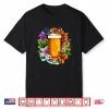 Craft Beer With Colorful Flowers Around Shirt