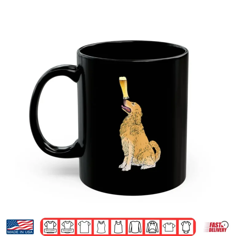 Mug Golden Retriever Shirt Beer Lovers Shirt Craft Beer Tee